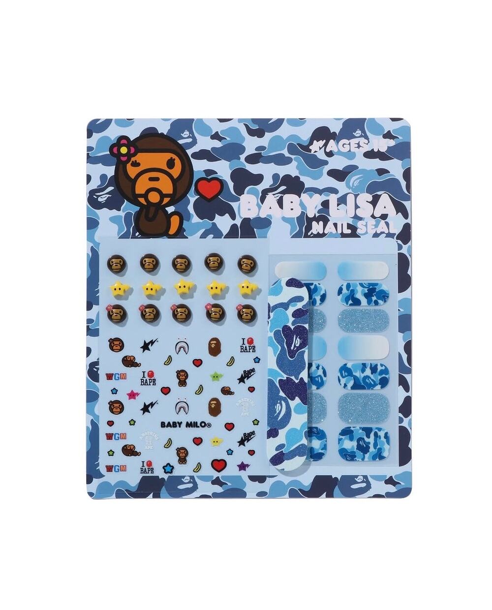 BAPE Baby Lisa Nail Seal Set Ladies - Blue